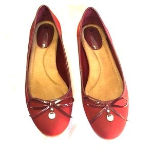 Gianni Bernini Red flats size 9 NWOT